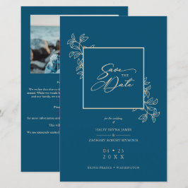 Budget Navy Trendzweige Gold Effect Foto