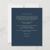 Budget Navy Wedding Photo Wimshical Script  (Rückseite)