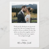 Budget Navy White Collage Hochzeit Danke Flyer (Hinten)