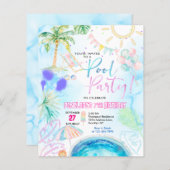 BUDGET Nebel Glow Wasserfarbe Pool Party Geburtsta (Vorne/Hinten)