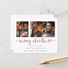 Budget Neu verheiratet 2 Foto Frohe Weihnachtskart