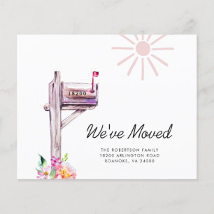 Budget Neue Adresse Aquarell Briefkasten Umzugskar