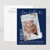 BUDGET Neue Baby FOTO Cards - Moderner Fun Girl Bo (Vorne/Hinten)