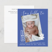 BUDGET Neue Baby FOTO Cards - Moderner Fun Girl Bo (Vorne/Hinten)