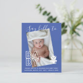 BUDGET Neue Baby FOTO Cards - Moderner Fun Girl Bo (Stehend Vorderseite)