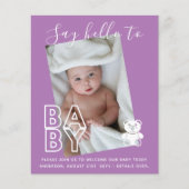 BUDGET Neue Baby FOTO Cards - Moderner Fun Girl Bo (Vorderseite)