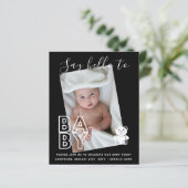 BUDGET Neue Baby FOTO Cards - Moderner Fun Girl Bo (Stehend Vorderseite)