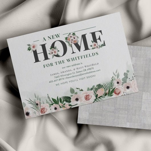 Budget Neue Zuhause-Adresse Ankündigung Floral Mov