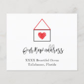 Budget Neue Zuhause-Adresse Ankündigungskarte (Vorderseite)