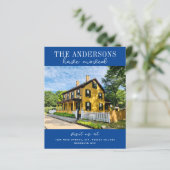 Budget Neue Zuhause Foto Moving Blue Ankündigung (Stehend Vorderseite)