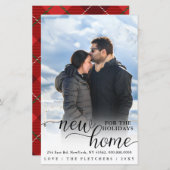 Budget Neue Zuhause Foto Moving Holiday Card (Vorne/Hinten)