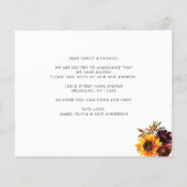 Budget Neue Zuhause für Herbst Herbst Sonnenblumen (Rückseite)