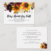 Budget Neue Zuhause für Herbst Herbst Sonnenblumen Mitteilungskarte (Vorne/Hinten)