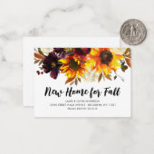 Budget Neue Zuhause für Herbst Herbst Sonnenblumen Mitteilungskarte (Vorderseite/Rückseite Beispiel)