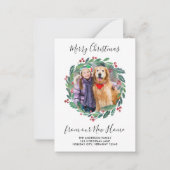 Budget Neue Zuhause Grüne Weihnachtsfeiertage Foto Mitteilungskarte (Vorderseite)