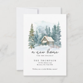 BUDGET Neue Zuhause Handwriting-Skript-Bewegung Ur Mitteilungskarte