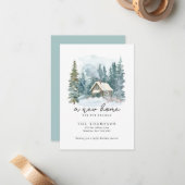 BUDGET Neue Zuhause Handwriting-Skript-Bewegung Ur Mitteilungskarte (Vorderseite/Rückseite Beispiel)