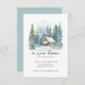 BUDGET Neue Zuhause Handwriting-Skript-Bewegung Ur Mitteilungskarte (Vorne/Hinten)