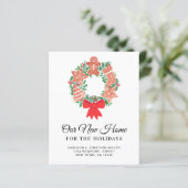 Budget Neue Zuhause Holiday Moving Ankündigung (Stehend Vorderseite)