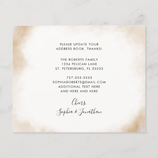 Budget Neue Zuhause Wildblume Foliage Card (Rückseite)