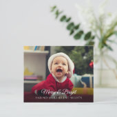 Budget Neues Baby Keine Silent Nights Holiday Card (Stehend Vorderseite)