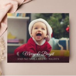 Budget Neues Baby Keine Silent Nights Holiday Card