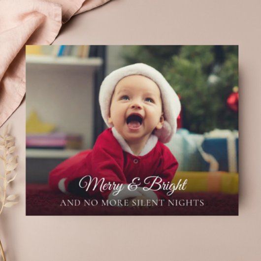 Budget Neues Baby Keine Silent Nights Holiday Card