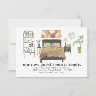 Budget Neues Gästezimmer Fertiges Schlafzimmer Mov Mitteilungskarte