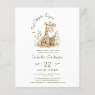 Budget Neues Kapitel Beginnt Giraffe Babydusche