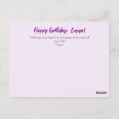 Budget Neugierige Katze Vintag Geburtstagskarte Postkarte (Rückseite)