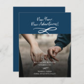 Budget Neujahr Neue Abenteuer Foto Save the Date (Vorne/Hinten)