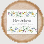 Budget New Address Floral Motion Announcement Card<br><div class="desc">Diese preisgünstige Anzeigenkarte ist mit zarten Aquarellfarben und in Pastelltönen gestaltetem Blattwerk dekoriert. Einfach anpassbar. Ändern Sie mithilfe des Entwurfstools die Textgröße,  den Stil oder die Farbe. Wenn wir unsere Kunstwerke erstellen,  werden Sie dieses exakte Bild von anderen Designern nicht finden. Original Wasserfarbe © Michele Davies.</div>
