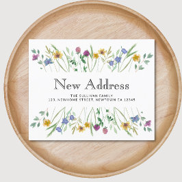 Budget New Address Floral Motion Announcement Card