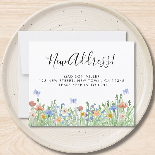 Budget New Address Floral Moving Ankündigung