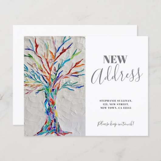 Budget New Address Moving Announcement Card (Vorne/Hinten)