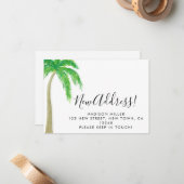 Budget New Address Palm Tree Moving Ankündigung (Vorderseite/Rückseite Beispiel)