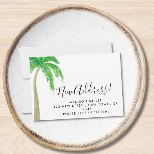 Budget New Address Palm Tree Moving Ankündigung