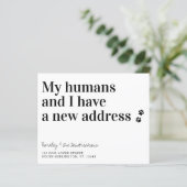 Budget New Address Pet Dog We Have Moved Card (Stehend Vorderseite)