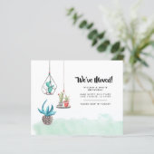 Budget New Address Succulement Moving Announcement (Stehend Vorderseite)