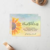 Budget New Address Sunflower Moving Ankündigung (Vorderseite/Rückseite Beispiel)