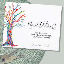 Budget New Address Tree Moving Announcement Card