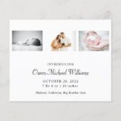 Budget New Baby Announction Foto Weihnachtskarte (Rückseite)