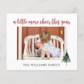 Budget New Baby Announction Foto Weihnachtskarte (Vorderseite)