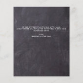 Budget New Baby Foto Chalkboard Dusche Vielen Dank (Rückseite)