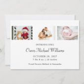 Budget New Baby Foto Funny Christmas Card Einladung (Rückseite)