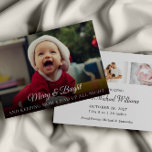 Budget New Baby Foto Funny Christmas Card Einladung<br><div class="desc">Diese lustige neue Baby Weihnachtskarte ist der perfekte Weg, um die neueste Ergänzung Ihrer Familie anzukündigen. Personalisieren Sie Ihre Babys mit 1 Foto auf der Vorderseite und 3 Fotos auf der Rückseite zusammen mit allen Informationen über den Geburtsstatus. Besuchen Sie meine Weihnachtskarten-Sammlung, um alle neuen Optionen der Babyurlaub-Karte zu sehen....</div>