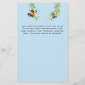 BUDGET New Baby FOTO gibt Sonnenblumen Bienen Briefpapier (Rückseite)