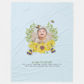 BUDGET New Baby FOTO gibt Sonnenblumen Bienen Fleecedecke (Vorderseite)