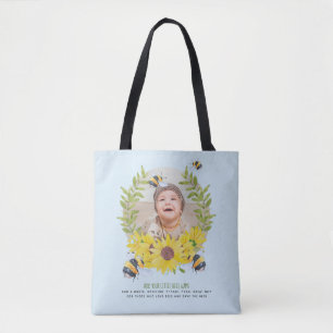 BUDGET New Baby FOTO gibt Sonnenblumen Bienen Tasche