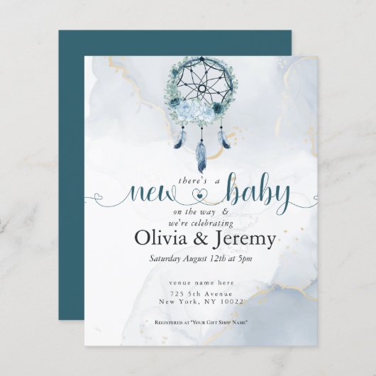 Budget New Baby on Way Aquamarin DreamCatcher (Vorne/Hinten)